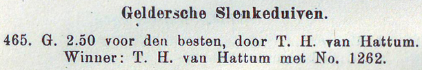 Holle en Geldersche Slenkeduiven op 35ste tentoonstelling Avicultura (1920)